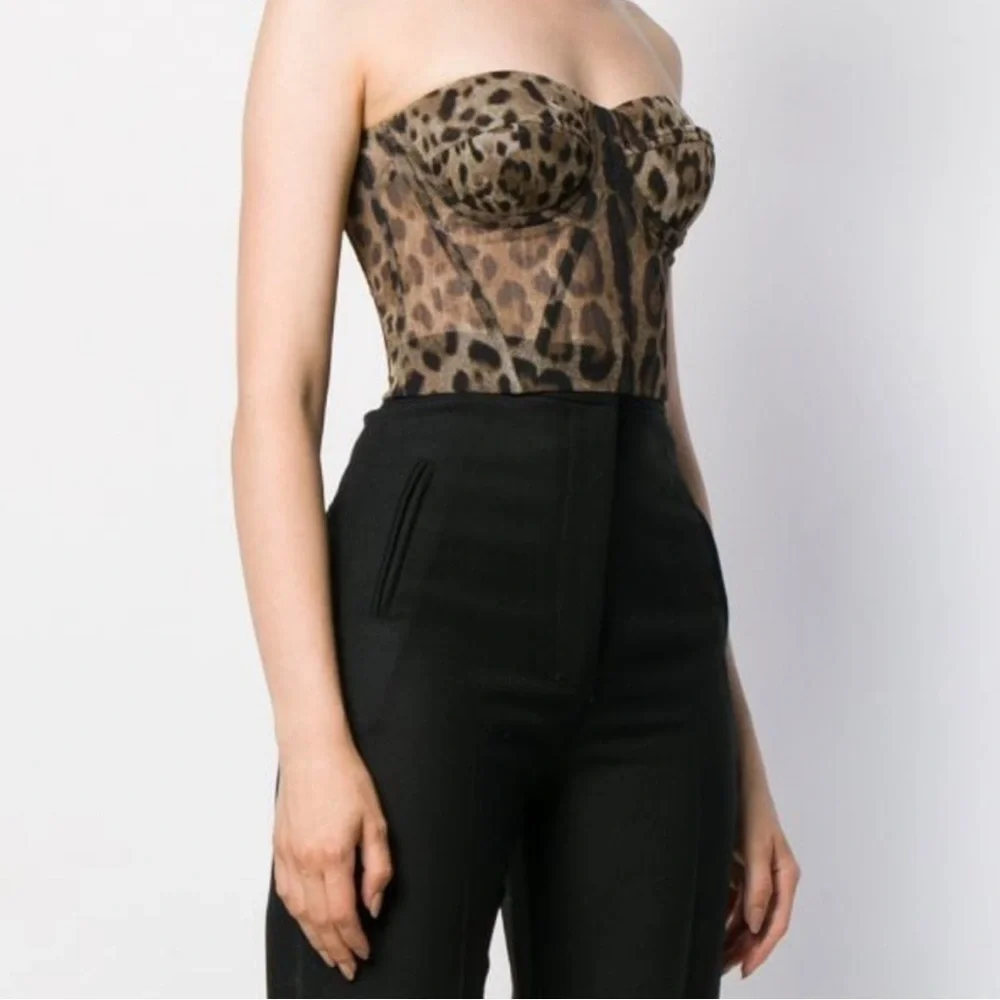 Dolce & Gabbana Leopard Print Bustier - Picture 2 of 4